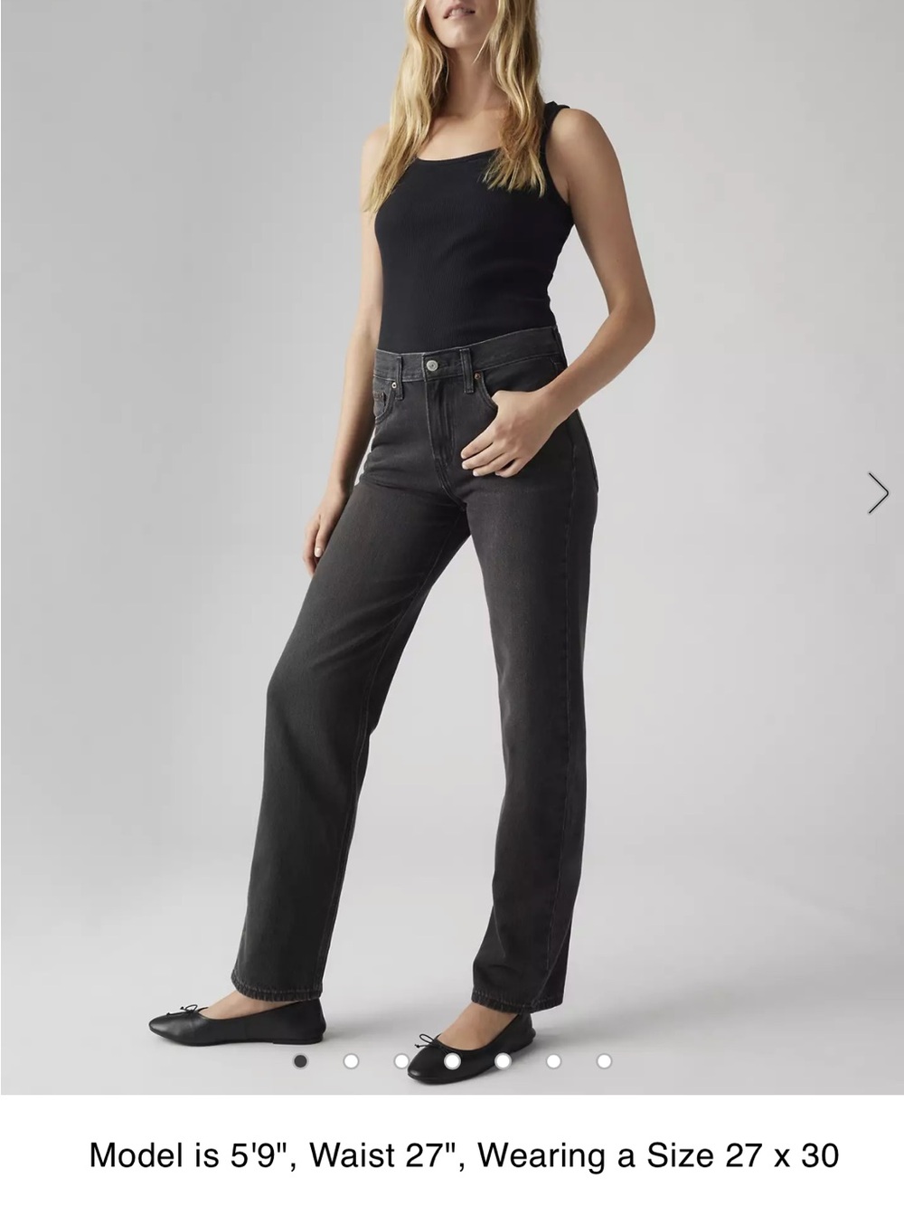 Levi's Black Straight Leg Jeans